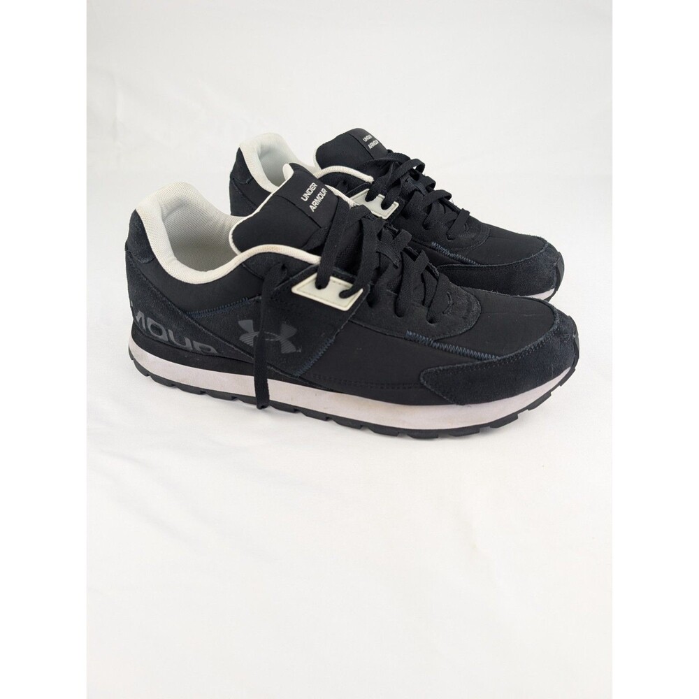 Men's Size 13 Under Armour Essential Runner Black White 3028408-001